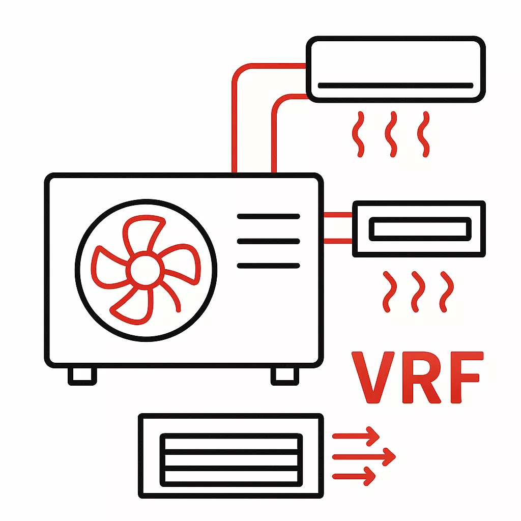 طراحی و اجرای سیستمهای سرمایش مرکزی و مستقل VRF در اصفهان