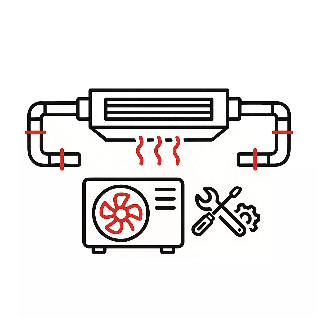 طراحی و اجرای سیستم‌های داکت‌اسپلیت در اصفهان